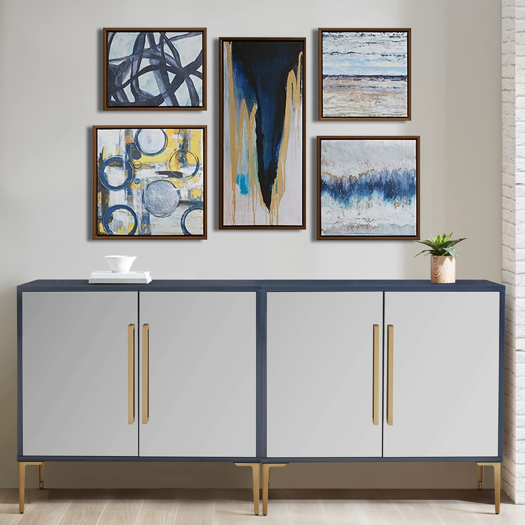 Blue Bliss 5 Piece Canvas Wall Art Set