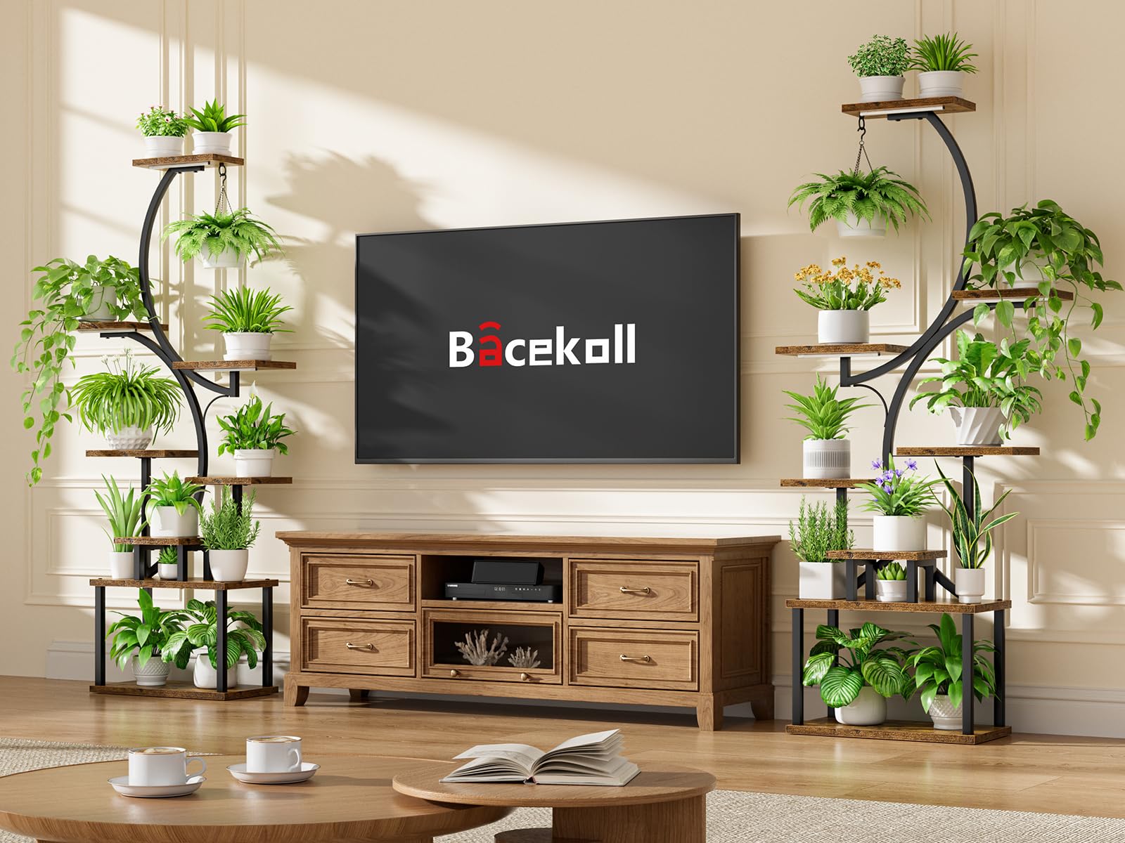 8-Tier Plant Stand with Grow Light