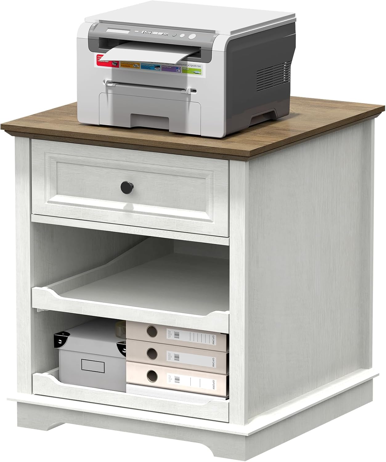 3-Drawer Lateral File Cabinet with Charging Station