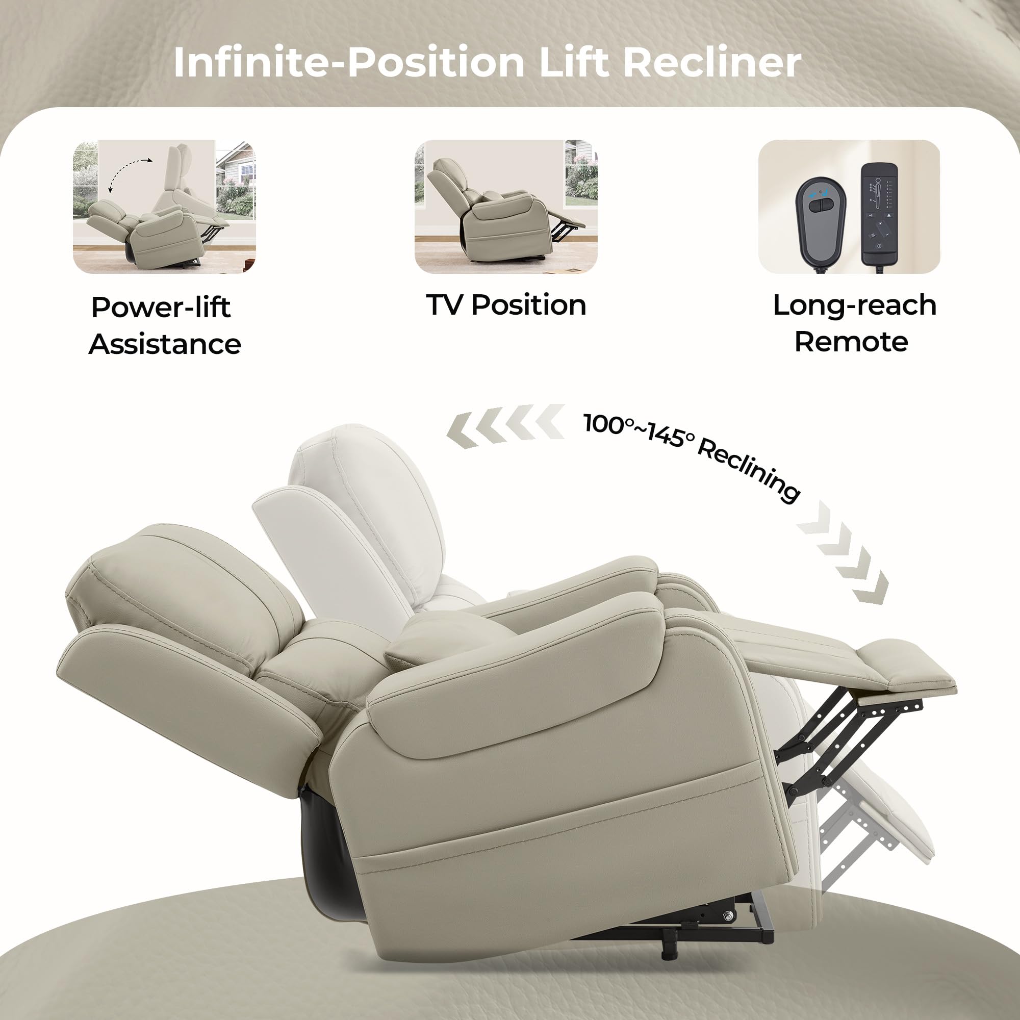 Power Lift Recliner Chair with Heat and Massage