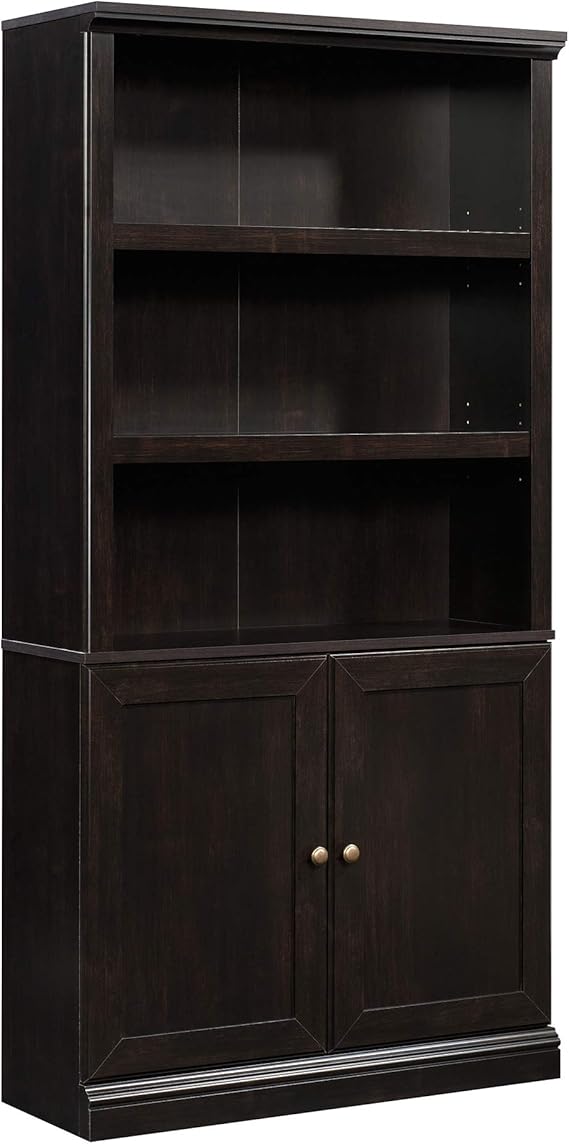 5-Shelf Bookcase with Doors Laurel Oak