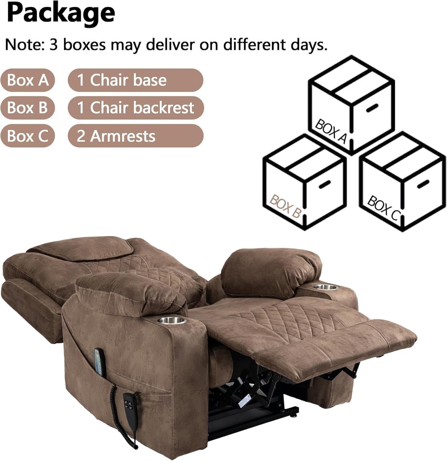 Power Lift Recliner Chair with Heat and Massage