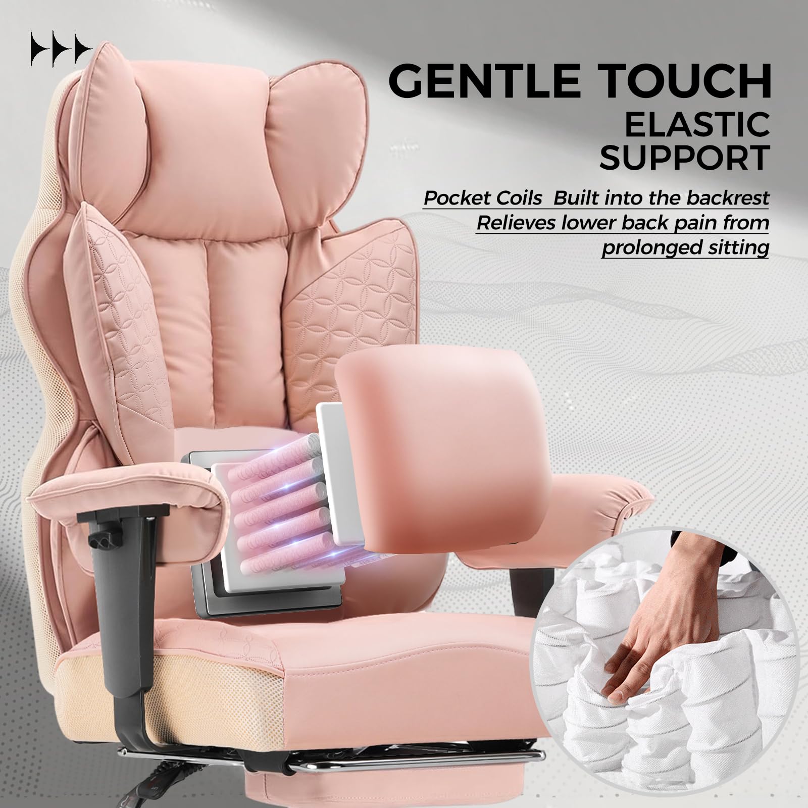 Big and Tall Office Chair 400lbs with Lumbar Support