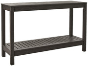 Solid Wood Alfresco Outdoor Console Table - Dark Brown