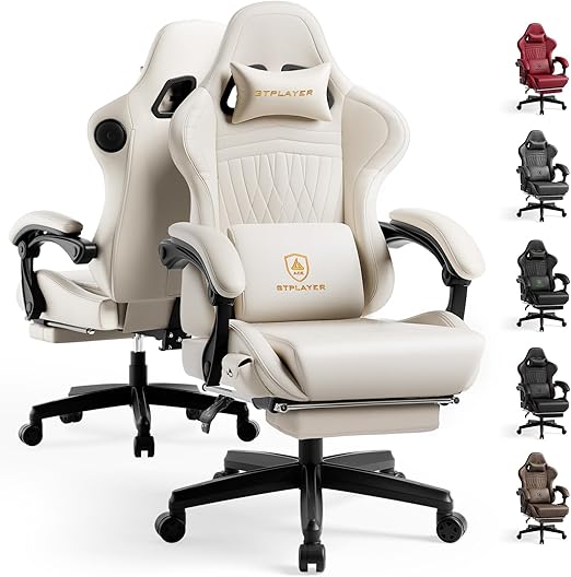 Music Gaming Chair with Built-in Speakers and Bluetooth