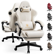Music Gaming Chair with Built-in Speakers and Bluetooth