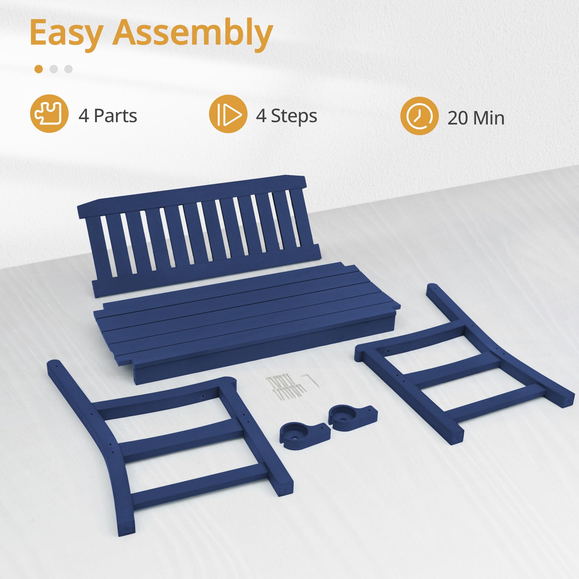 2-Person HDPS Outdoor Bench