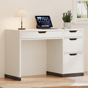 48 Inch White Desk with 4 Drawers