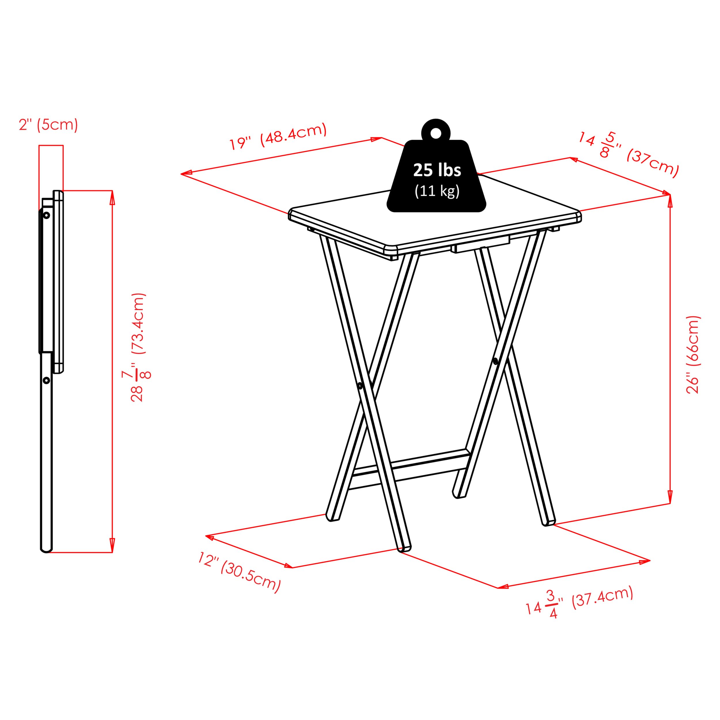 5-Piece Folding Snack Table Set