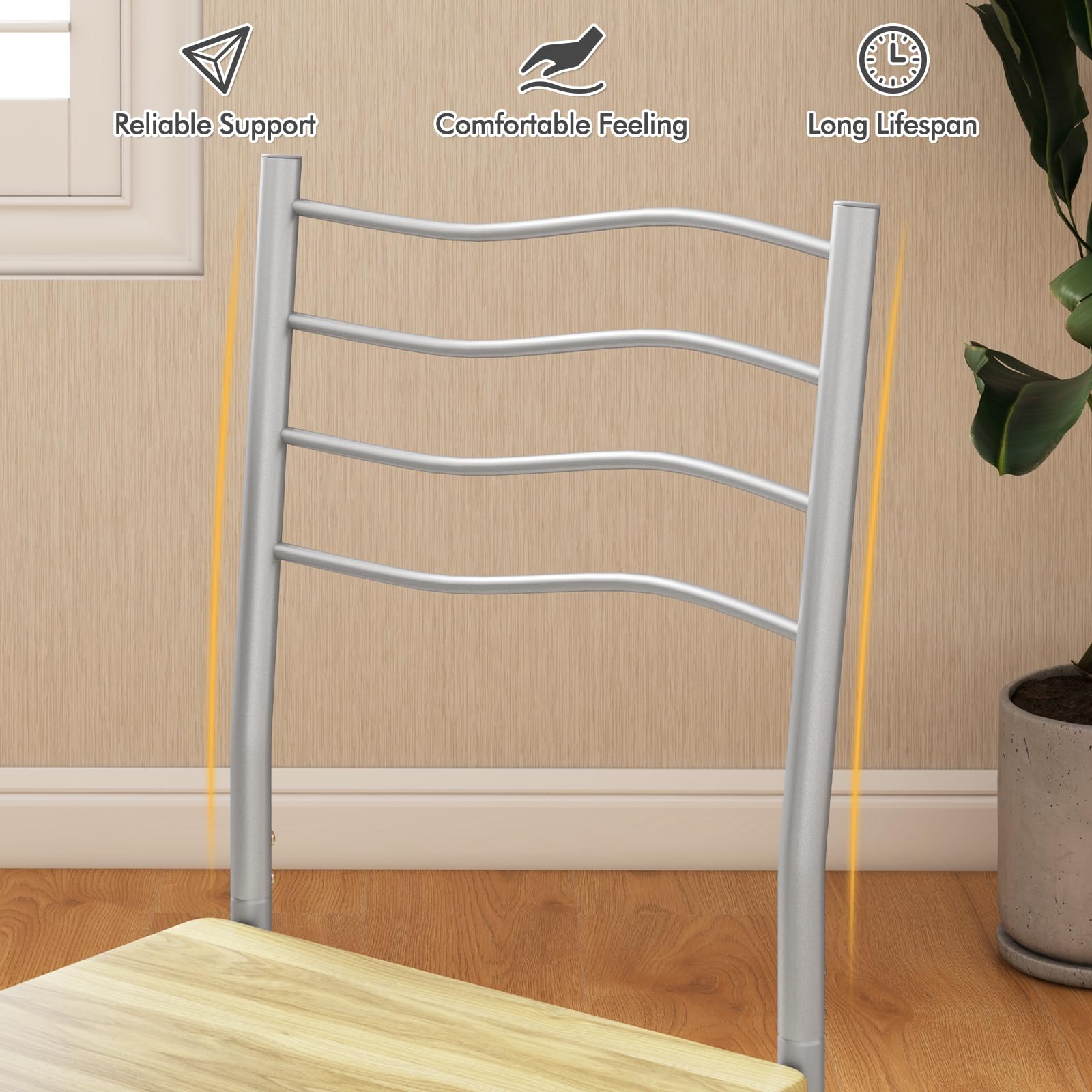 47-Inch Dining Table Set for 4 with Chairs