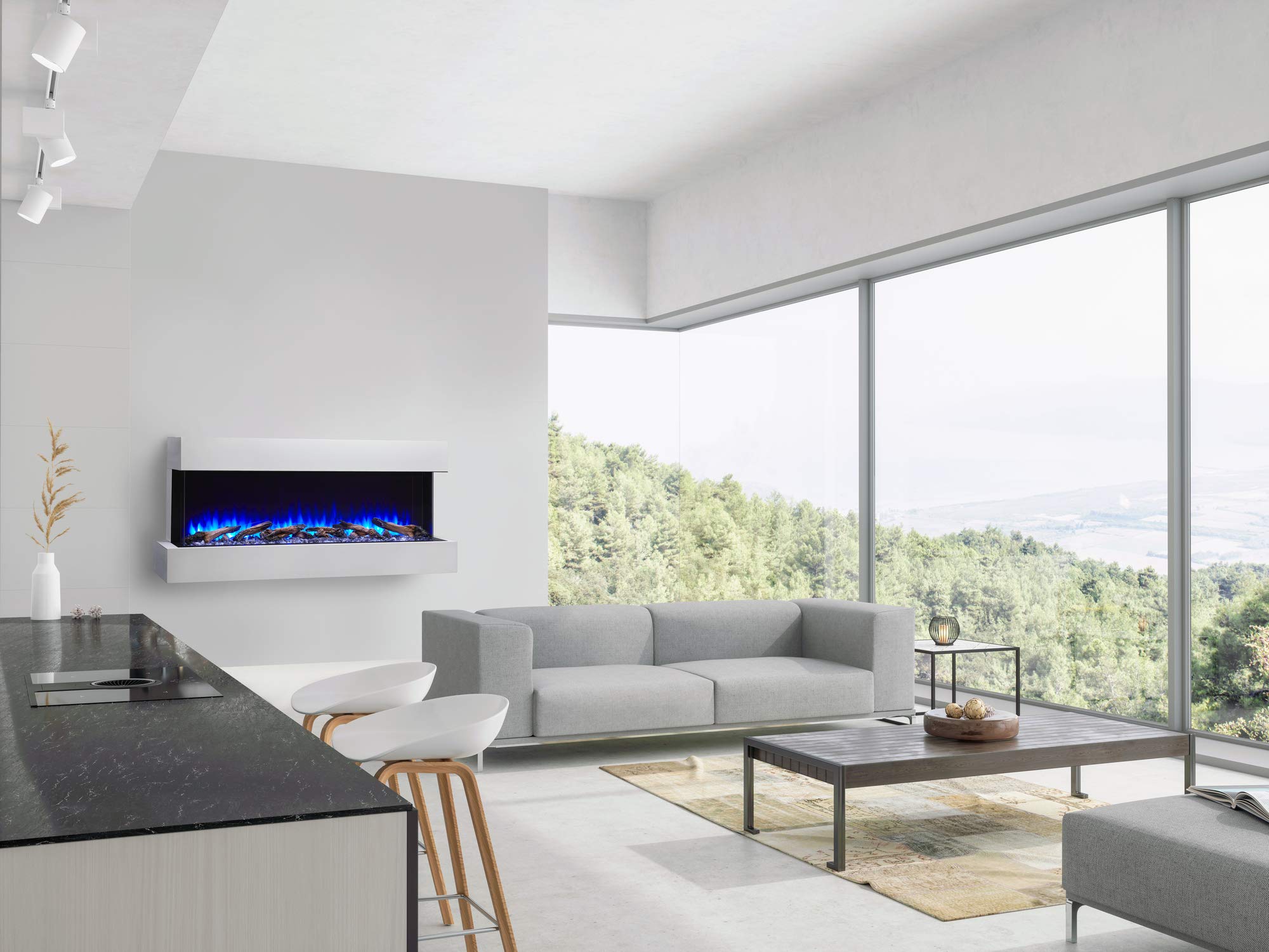 55-Inch Floating Mantel Kit for Electric Fireplace