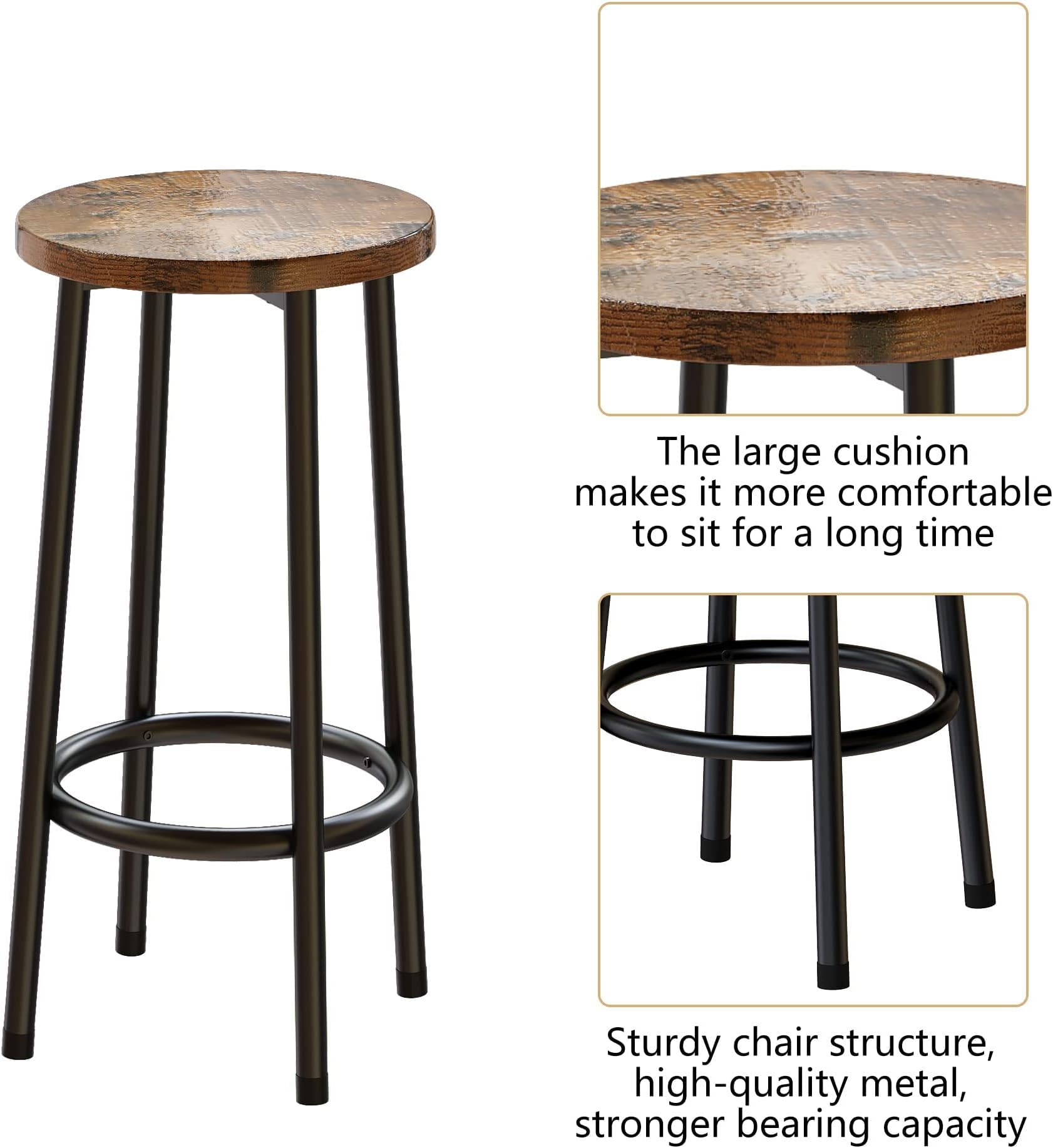 3 Piece Pub Set with Storage Shelves