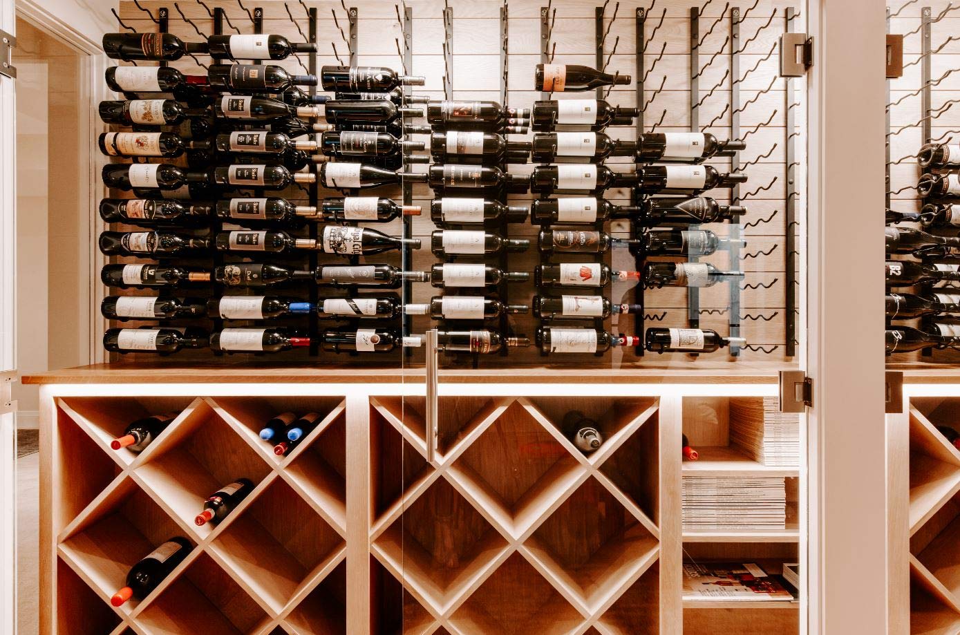 Wall Mounted Wine Rack 9 Bottle Satin Black