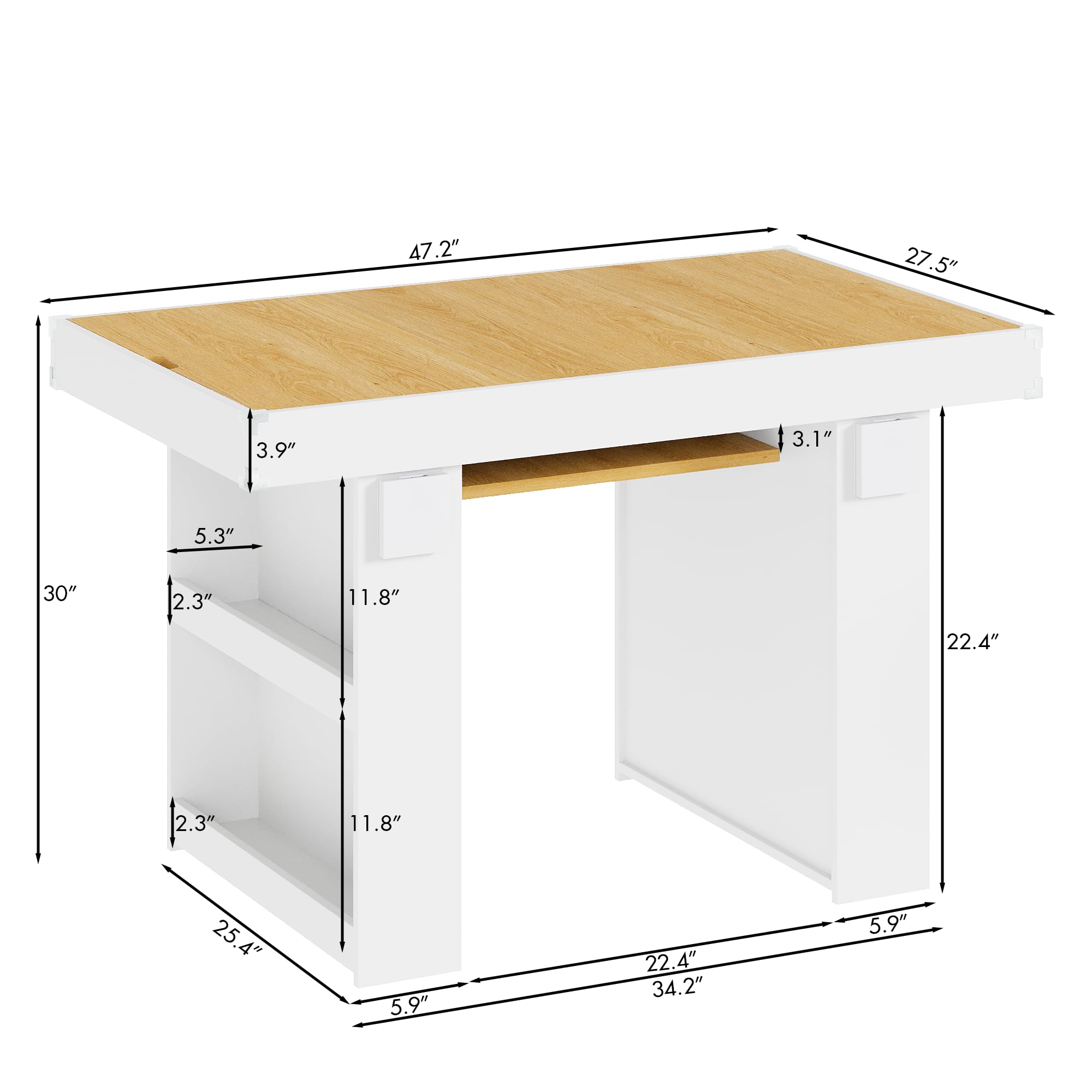 Gaming Dining Table with Removable Top & PU Leather Mat