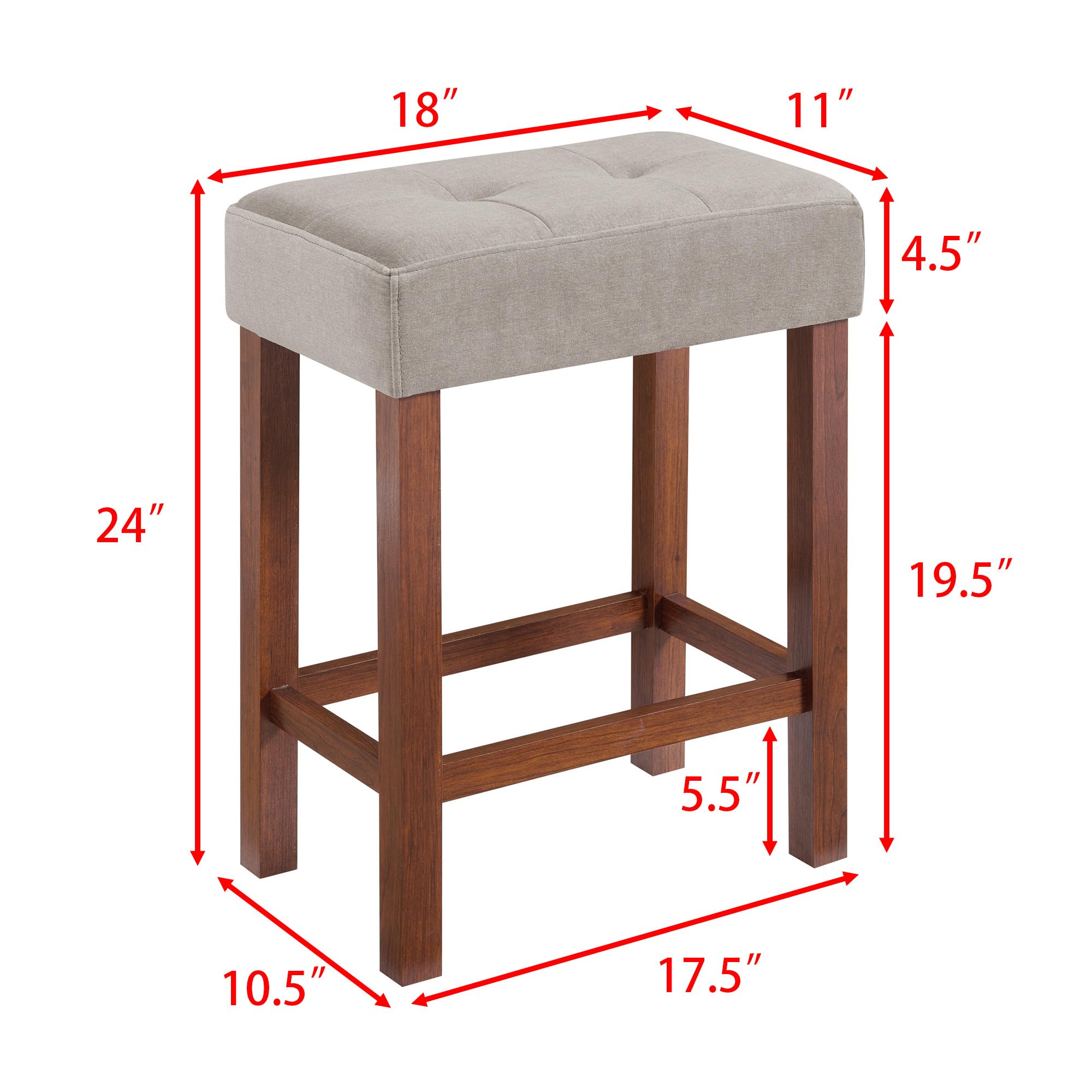 Counter Height Bar Table Set with Power Outlet