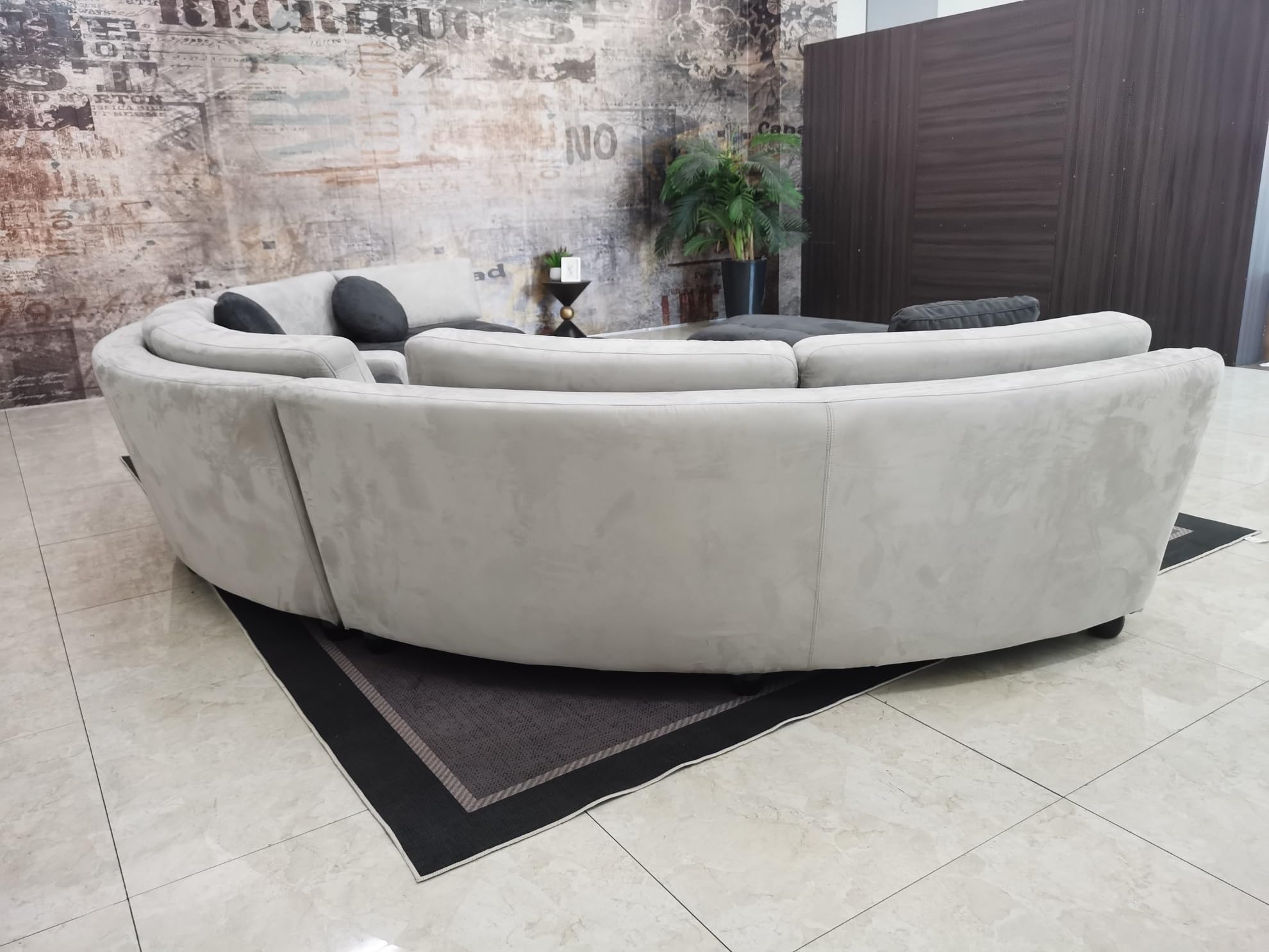 160" Semi Circular Curved Sectional Sofa Set
