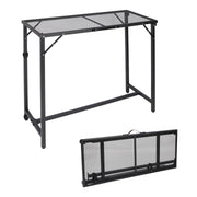 39 Inch Folding Outdoor Bar Table with Waterproof Mesh Top