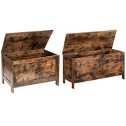 Wooden Storage Chest with Safety Hinge