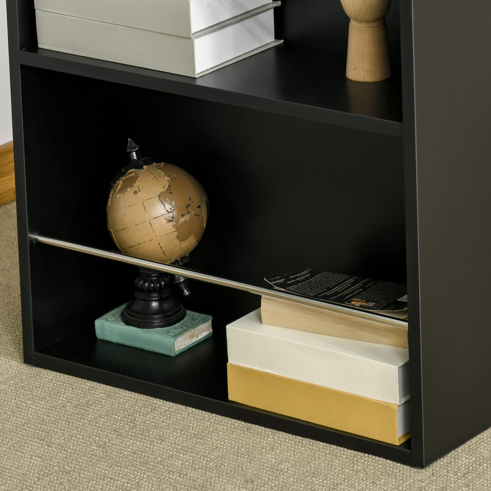 Modern Bar Table with Storage Shelves