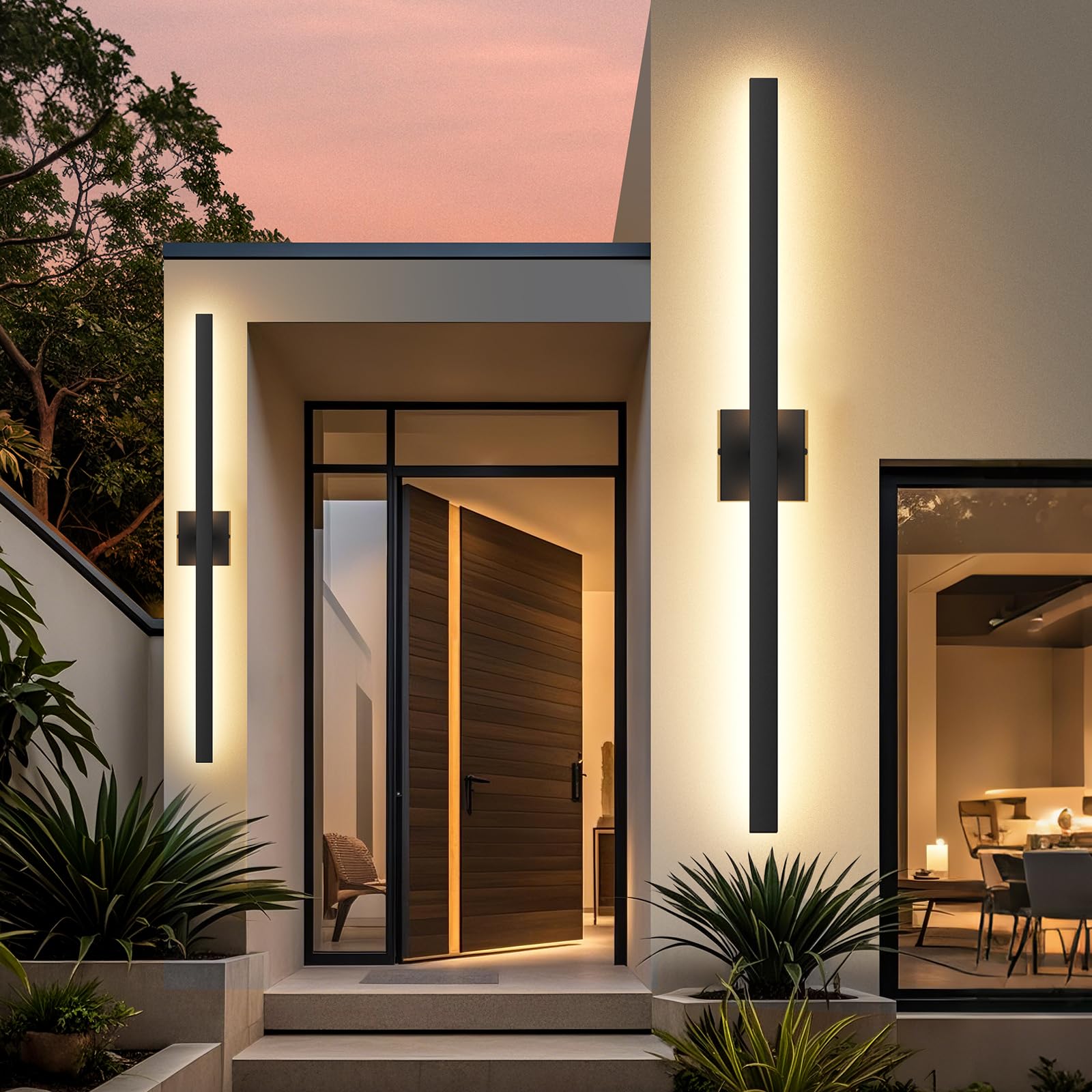 39-Inch Modern LED Outdoor Wall Lights