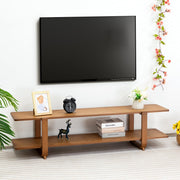 Bamboo TV Stand with Storage for TVs up to 65 Inches