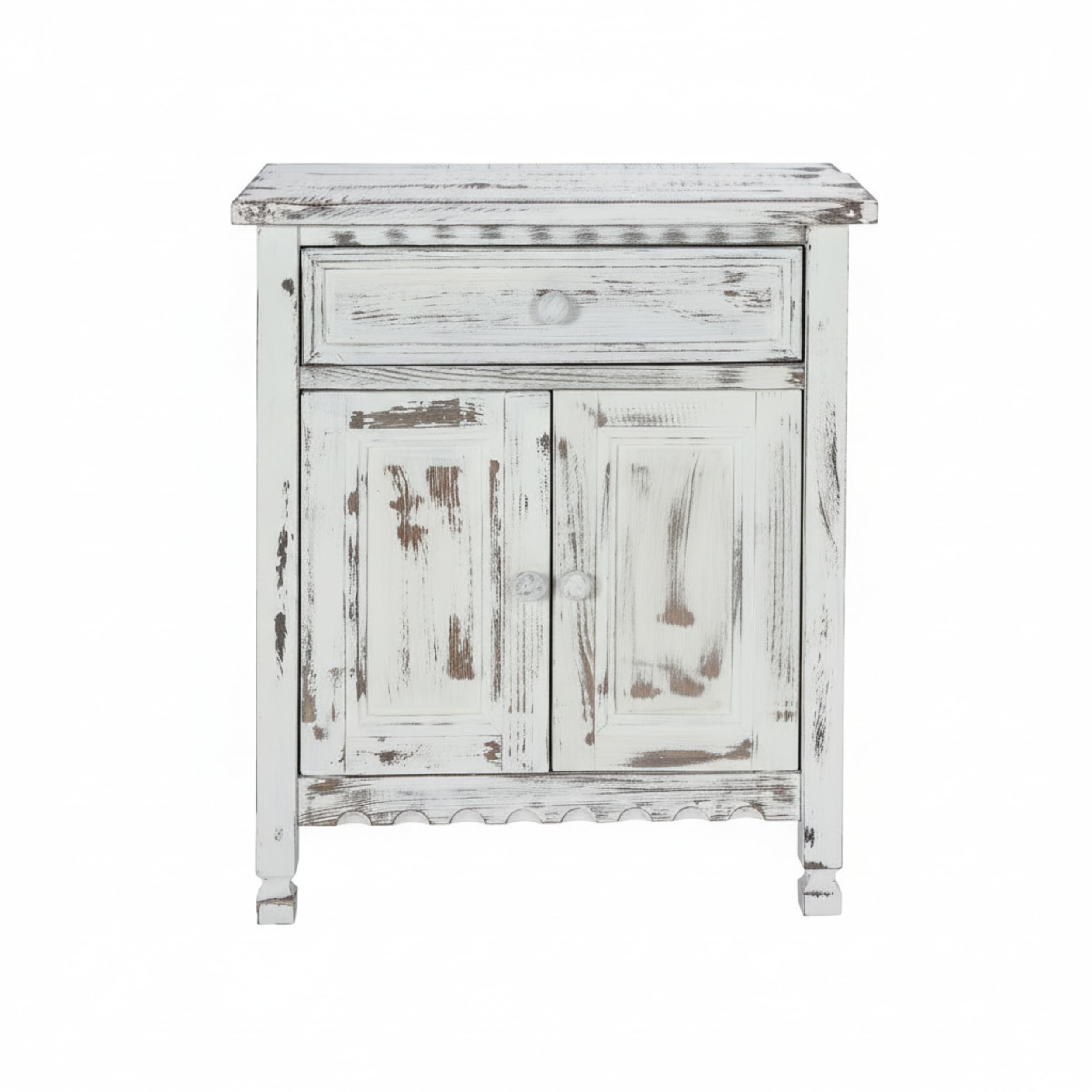 Country Cottage Accent Cabinet with Drawer and Adjustable Shelf