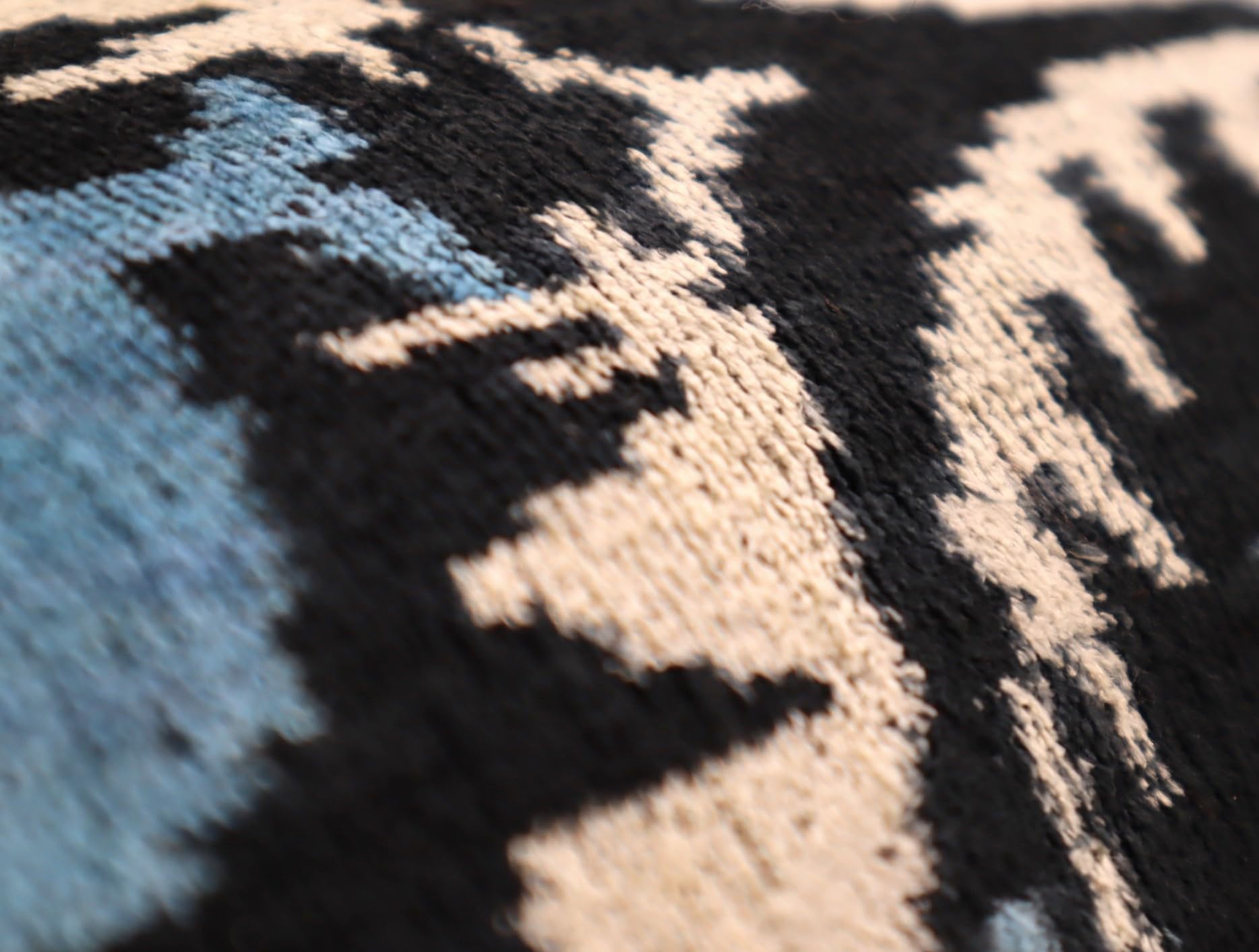 Handmade Velvet Throw Pillow with Down Feather Fill