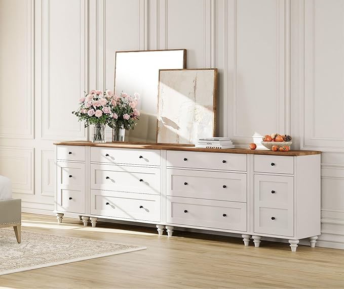 8-Drawer Dresser with Charging Station and Storage