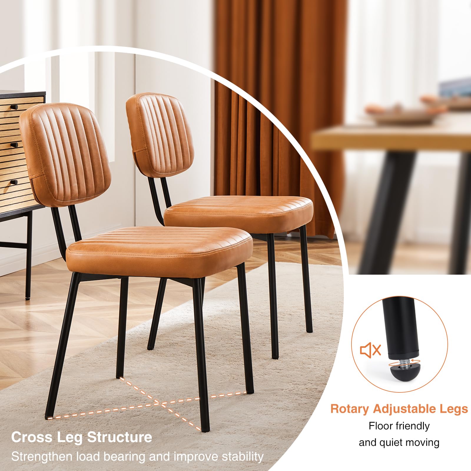 Mid-Century Modern Dining Chairs Set of 4