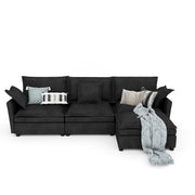 Modular Cloud Sectional Sofa with Ottoman
