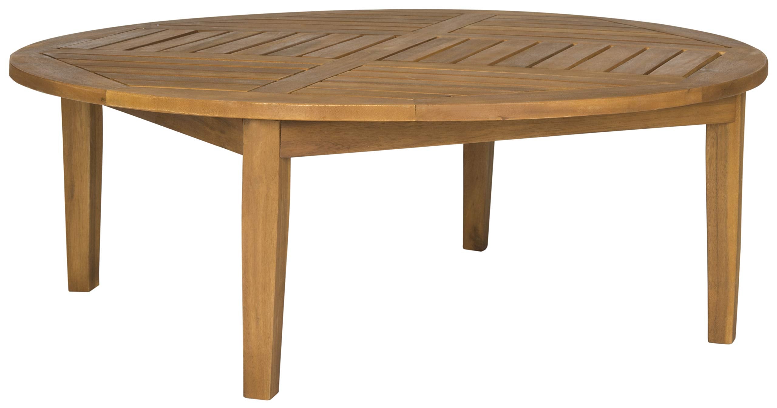 Outdoor Round Cocktail Table Teak Brown