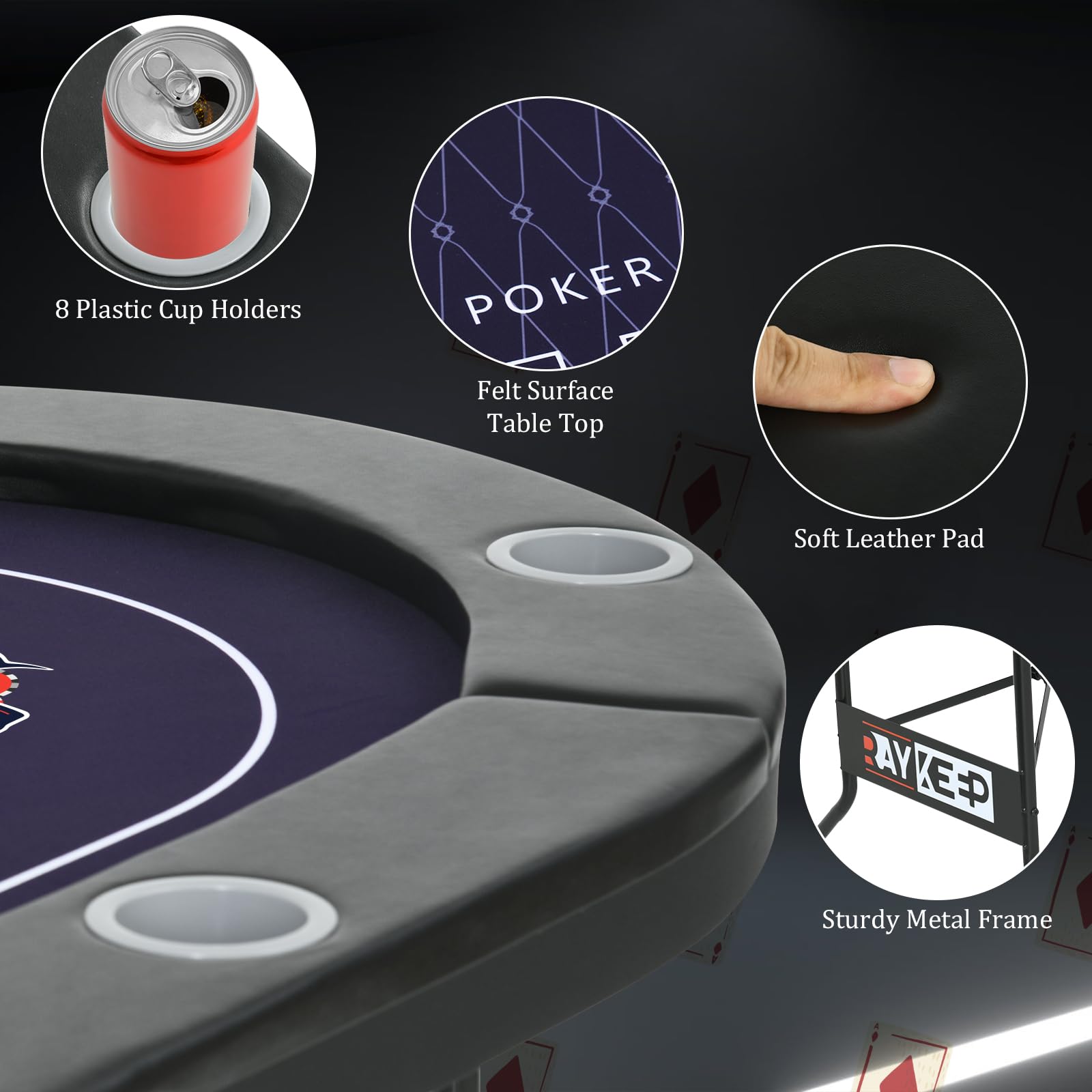 71 Inch Foldable Poker Table