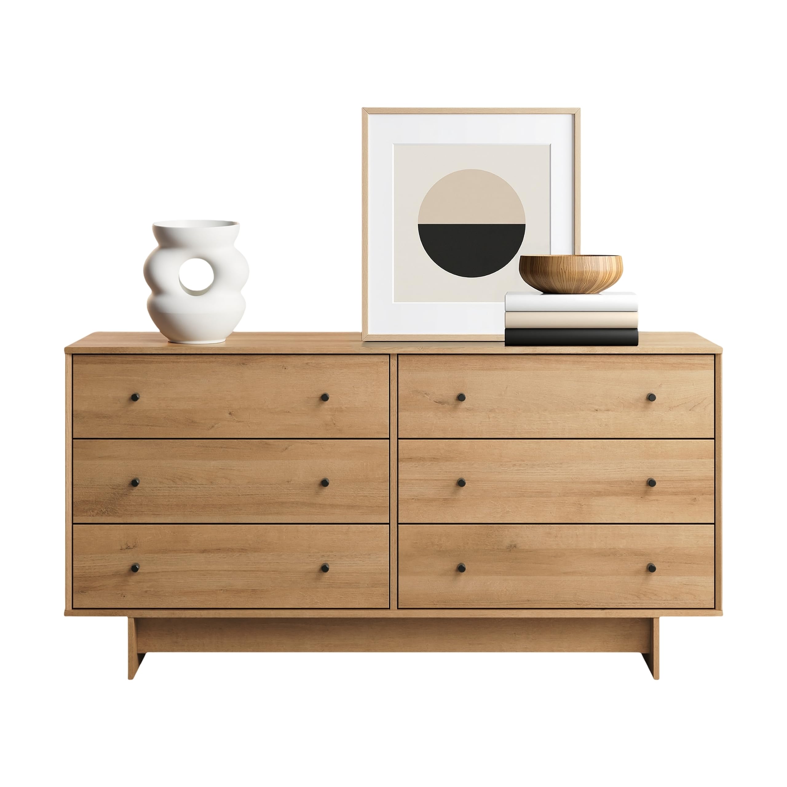 Finnley 6-Drawer Dresser in Natural Oak
