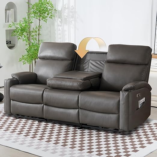 3-Seat Power Reclining Sofa with USB Charging