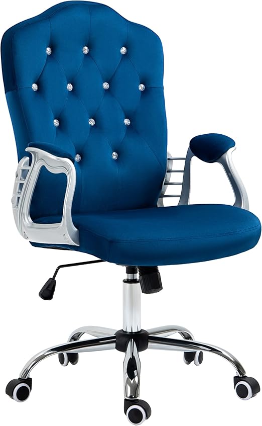 Microfiber Computer Desk Chair with Swivel Wheels and Adjustable Height
