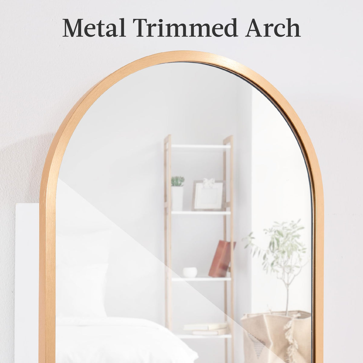 Arch Mirror Jewelry Cabinet with Full-Length Mirror