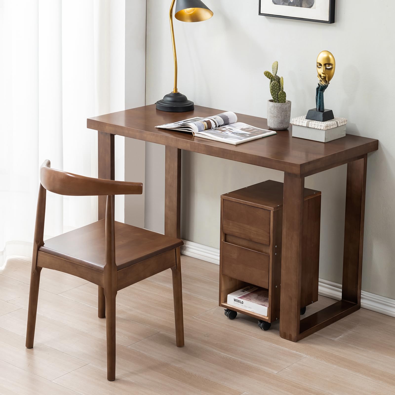 Solid Wood Computer Desk 47 Inch