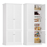 Tall Kitchen Pantry Cabinet with Shutter Doors