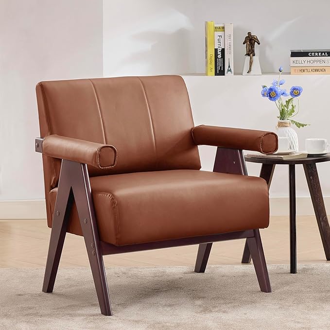 Black Leather Accent Chairs Set of 2