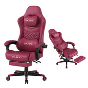 Ergonomic Gaming Chair with Footrest