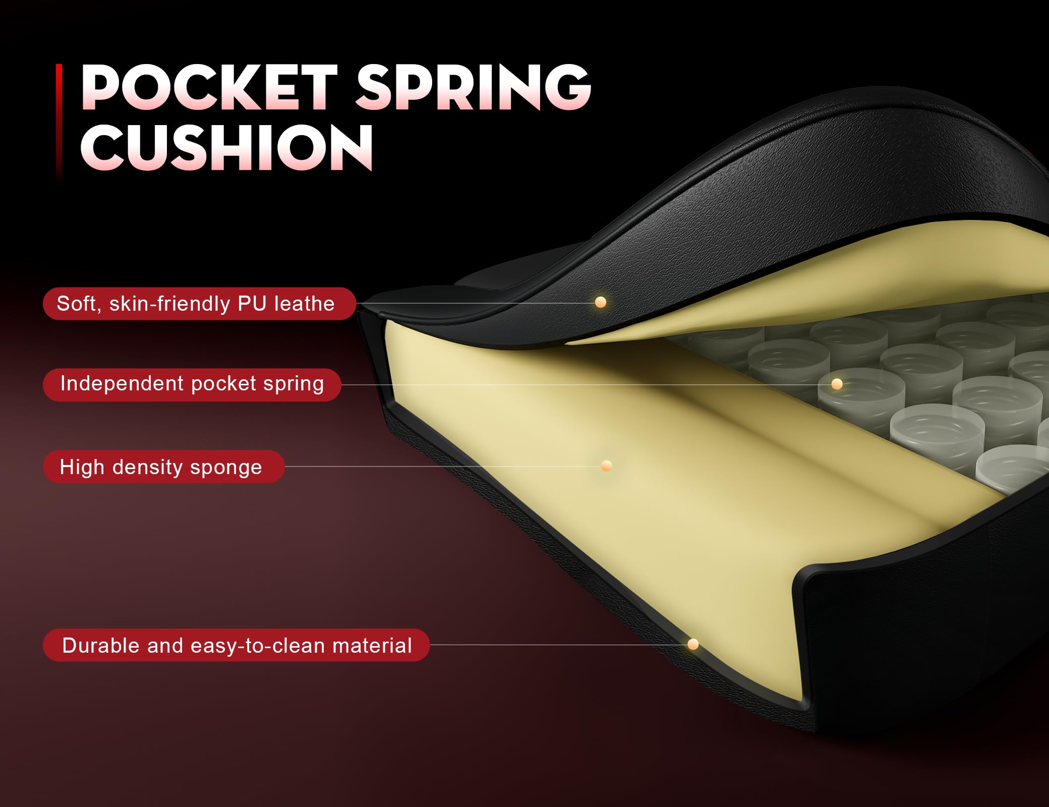 Gaming Chair with Footrest and Lumbar Support