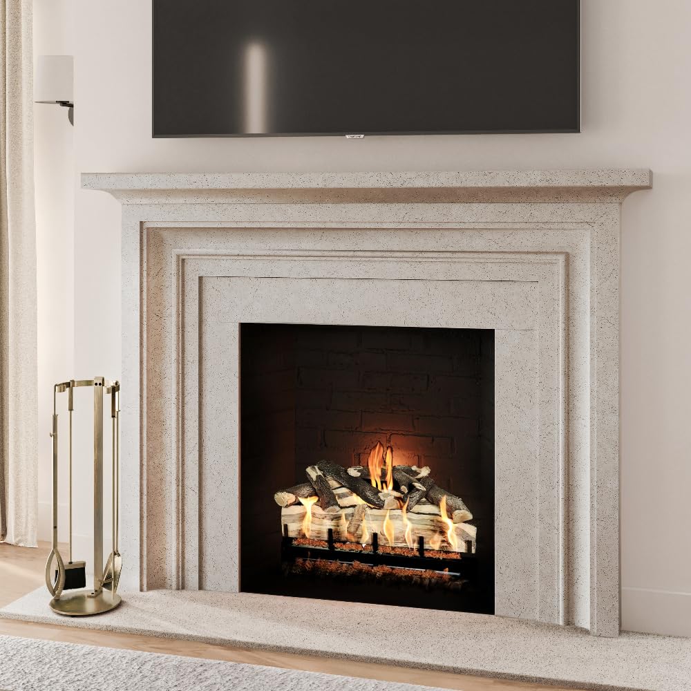 5-Piece Fireplace Tool Set - Aged Brass