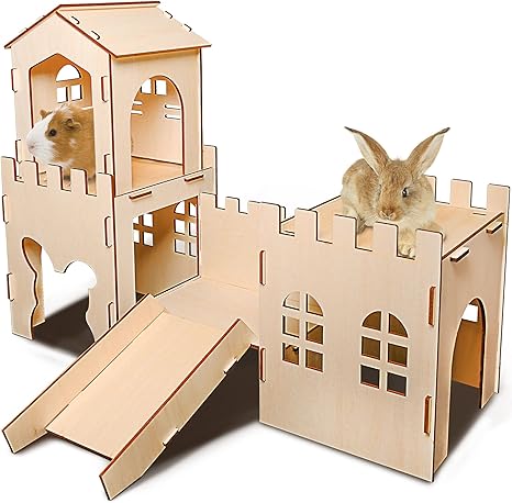 Extra Large Wooden Rabbit Castle Hideaway