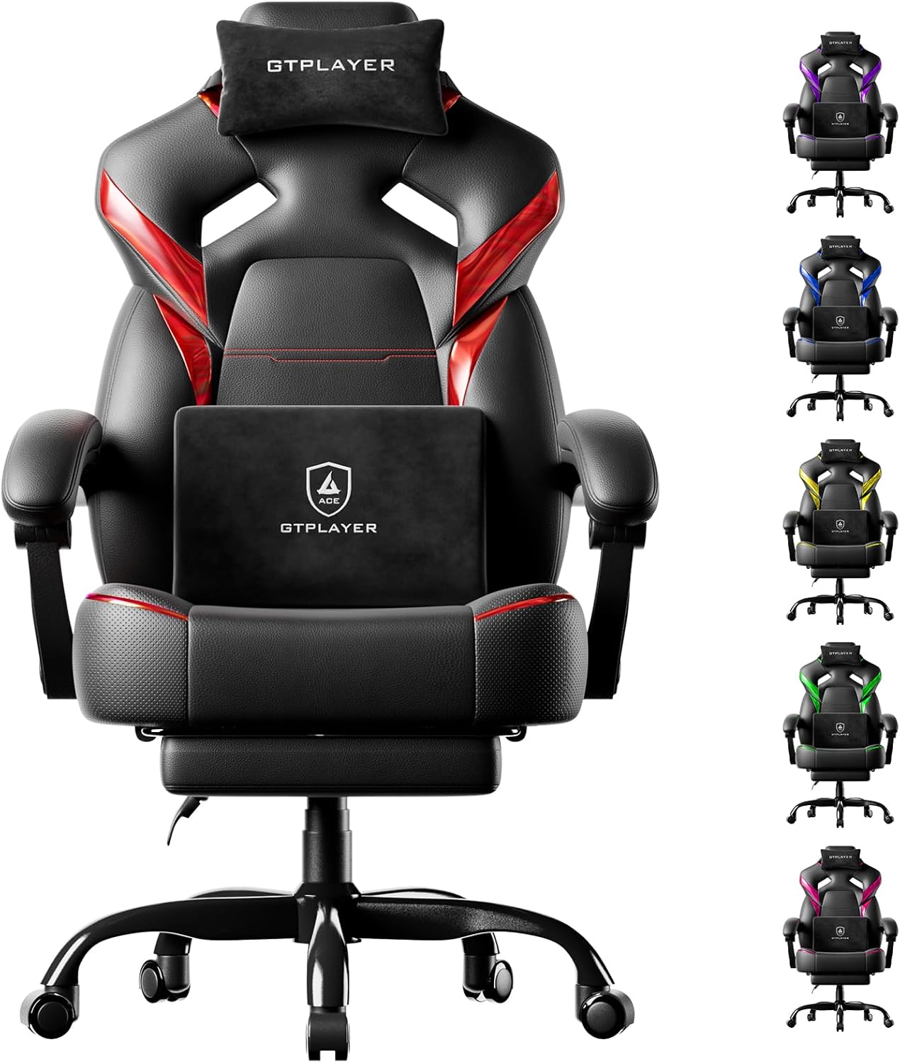 Big and Tall Gaming Chair with Footrest