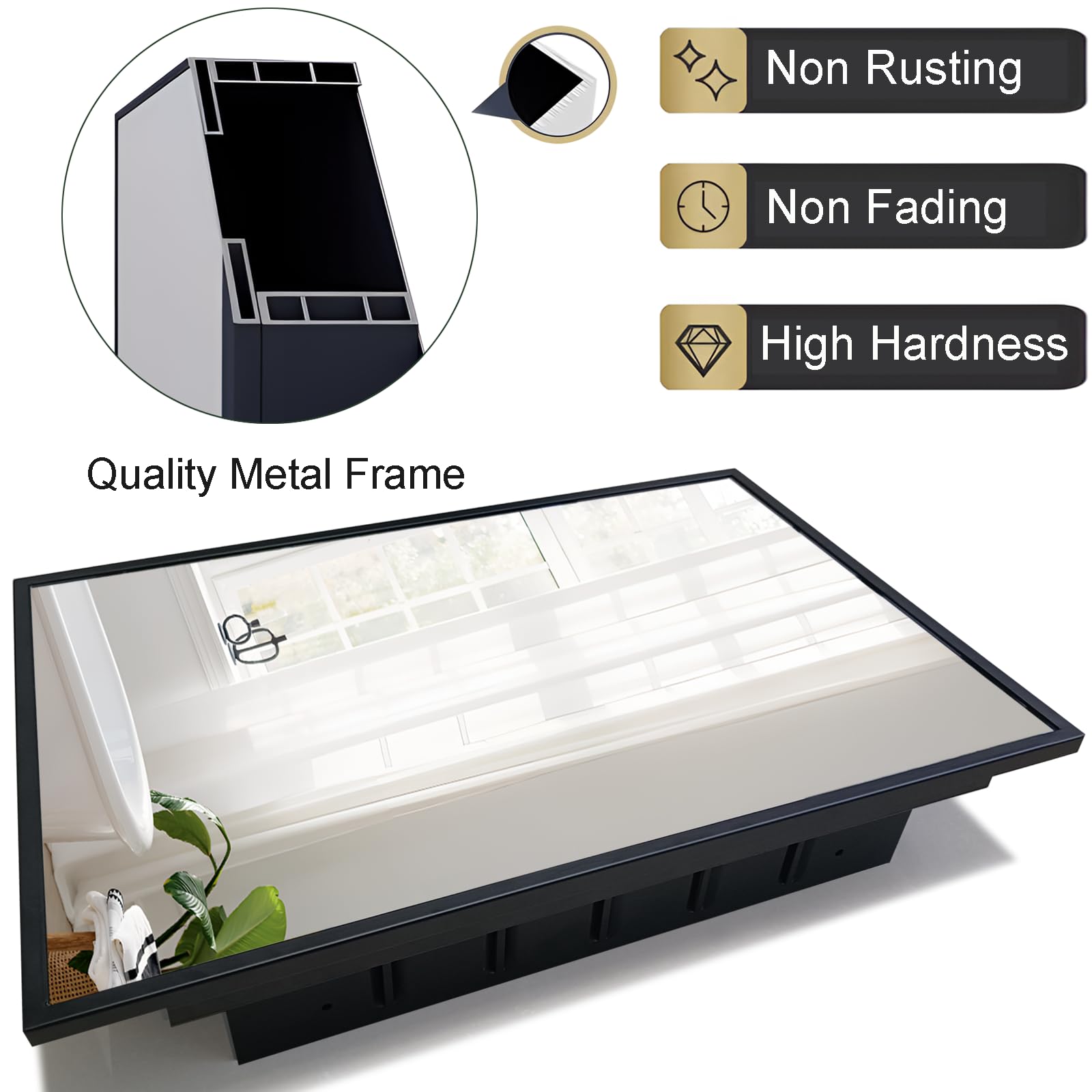 Recessed Medicine Cabinet with Mirror 16x24 Inch
