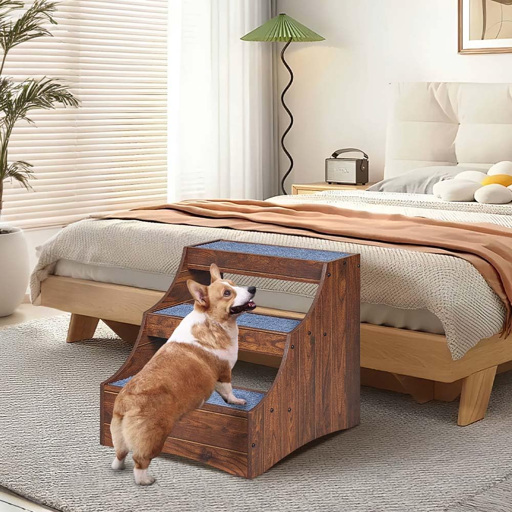 Pet Bunk Bed with Removable Steps for Dogs and Cats