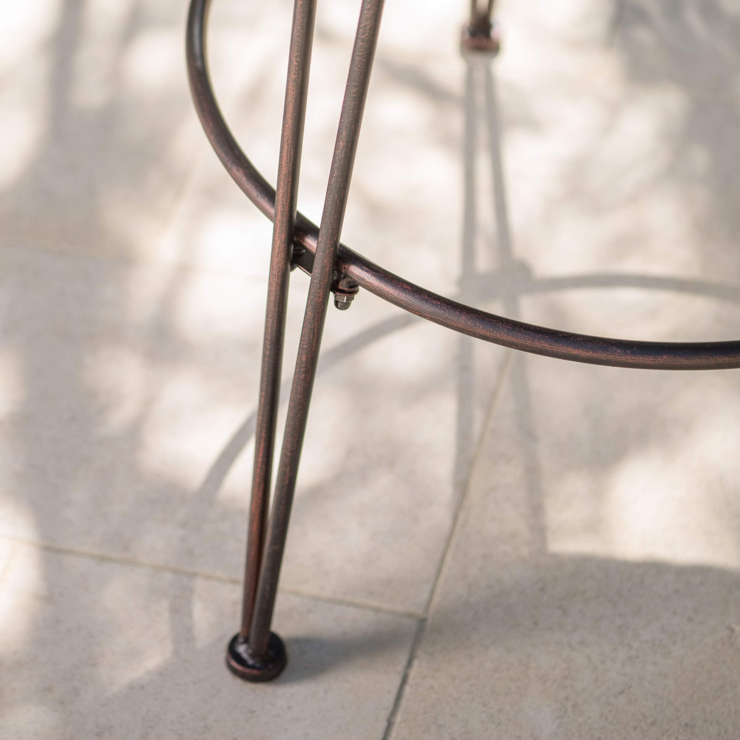 Outdoor Wicker Barstools with Iron Frame