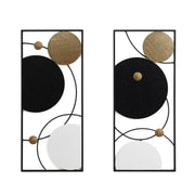 Metal Wall Art Set of 2 Abstract Panels 36 Inch