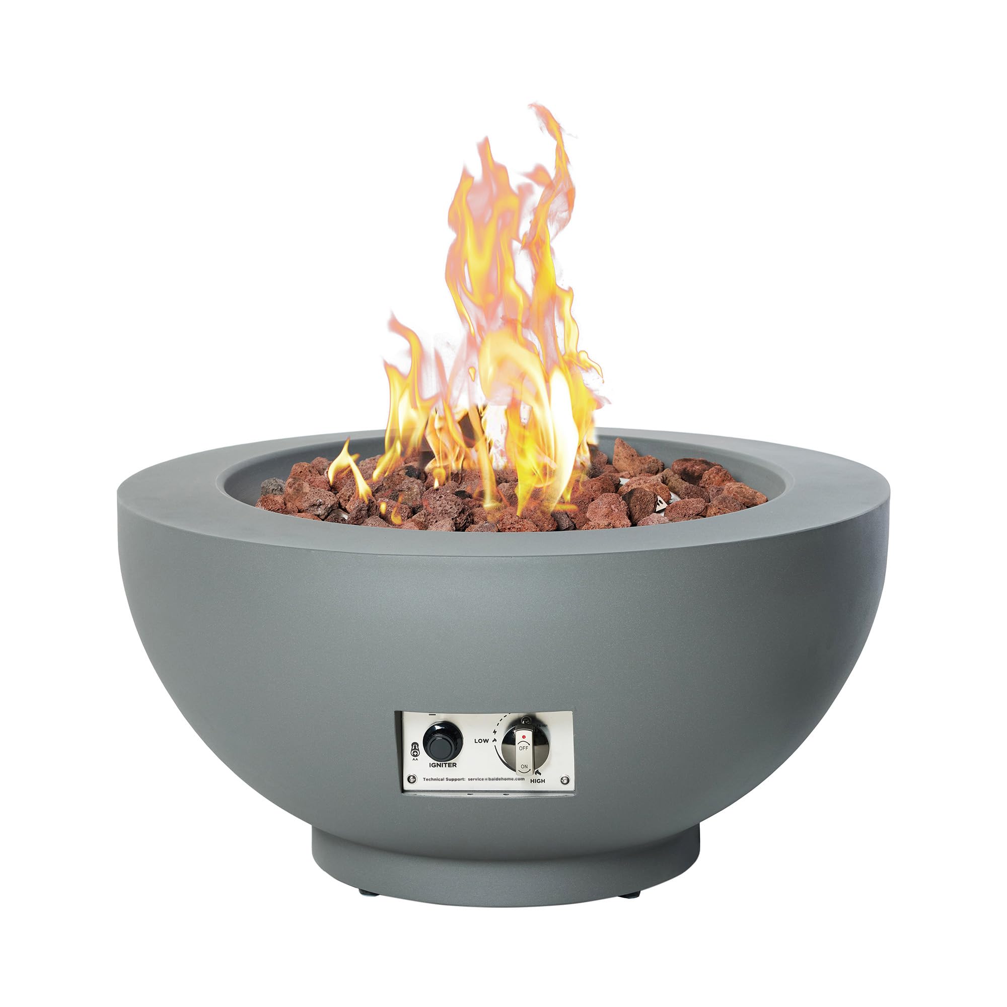 28-Inch Propane Fire Table with Lid and Cover
