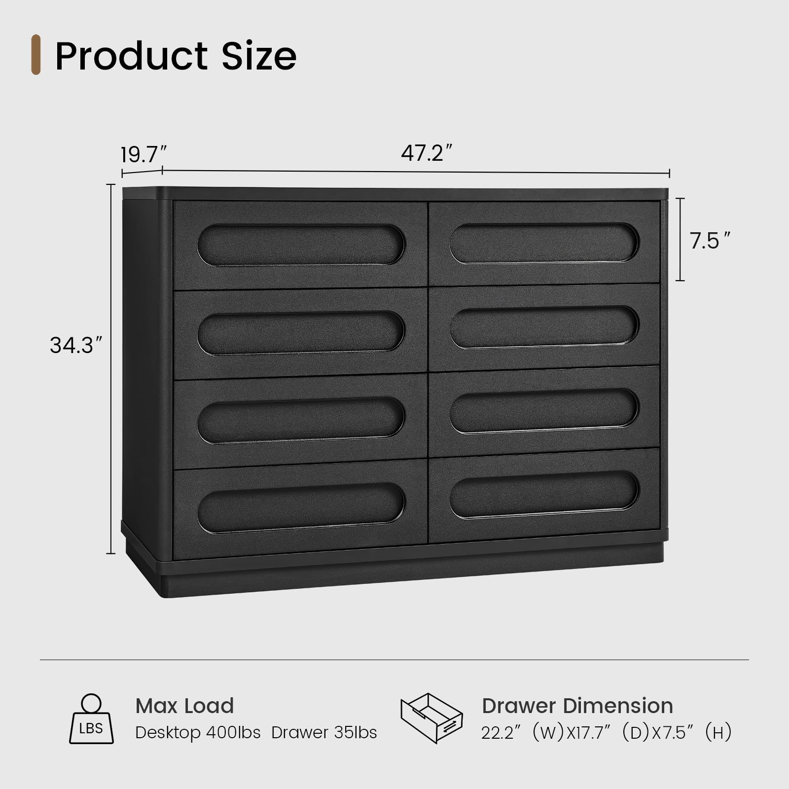 8-Drawer Dresser with Deep Drawers